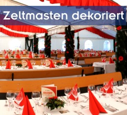 Alles aus einer Hand von Zeltverleih, Catering, Ausstattung, Dekroation, Mietmöbel, Veranstaltungstechnik, Musiker